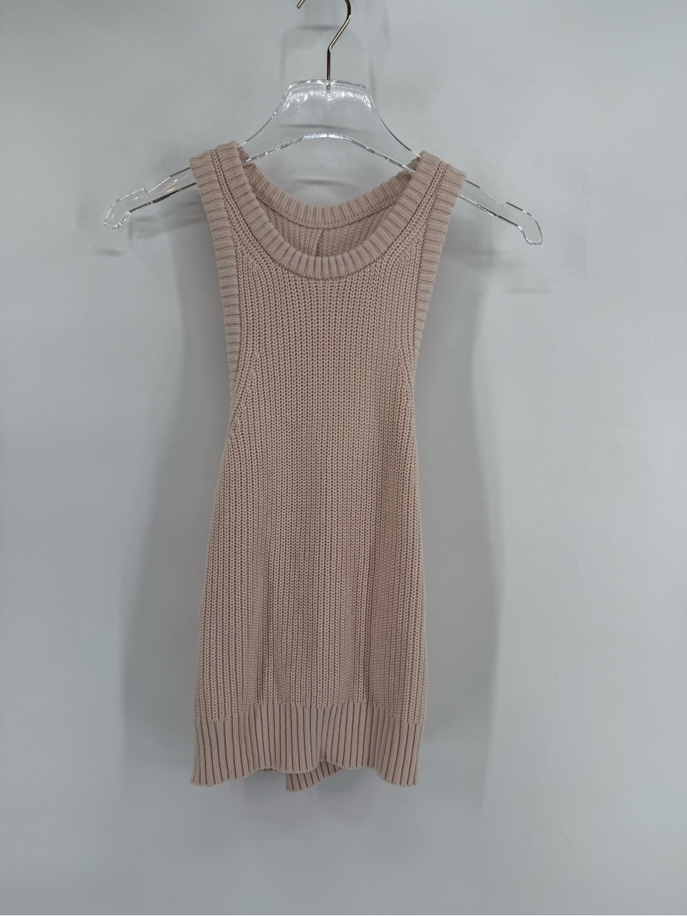 J crew cross cross knit sweater cream tank top size small